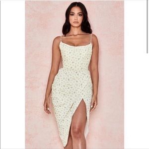 House of CB Daniella LEMON FLORAL BALCONY CORSET DRESS